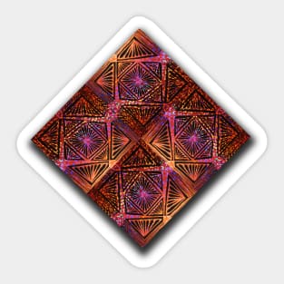 Sparkle Squares Pink Sticker